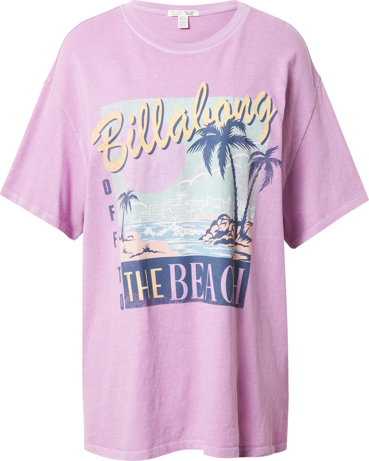 BILLABONG Tričko 'EASY SHORES' námořnická modř / světlemodrá / světle žlutá / bledě fialová