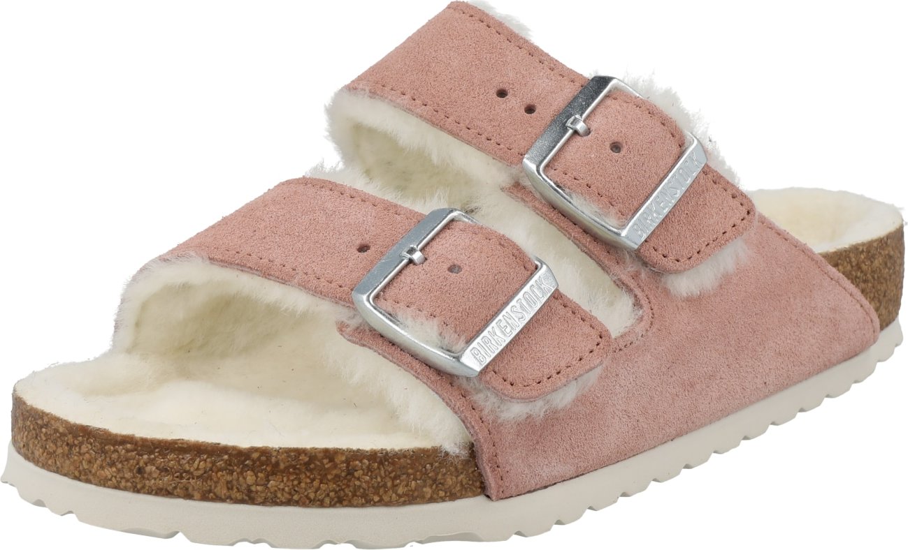 BIRKENSTOCK Pantofle 'Arizona' krémová / hnědá / růžová