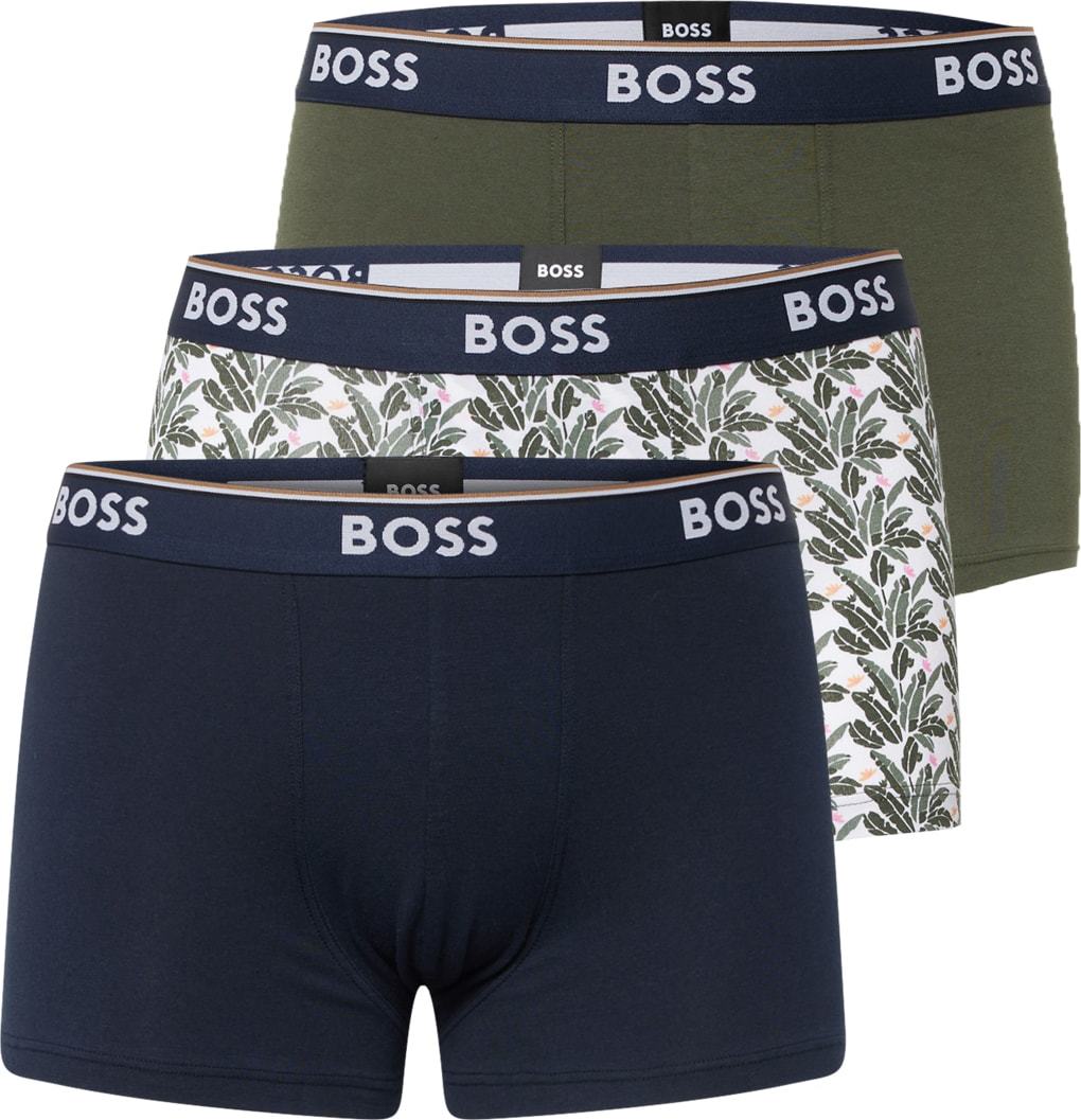 BOSS Black Boxerky noční modrá / olivová / světle růžová / bílá