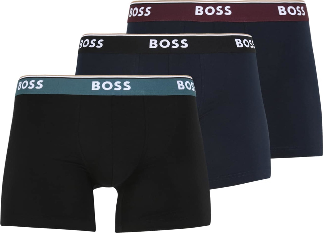 BOSS Black Boxerky 'Power' námořnická modř / burgundská červeň / černá / bílá