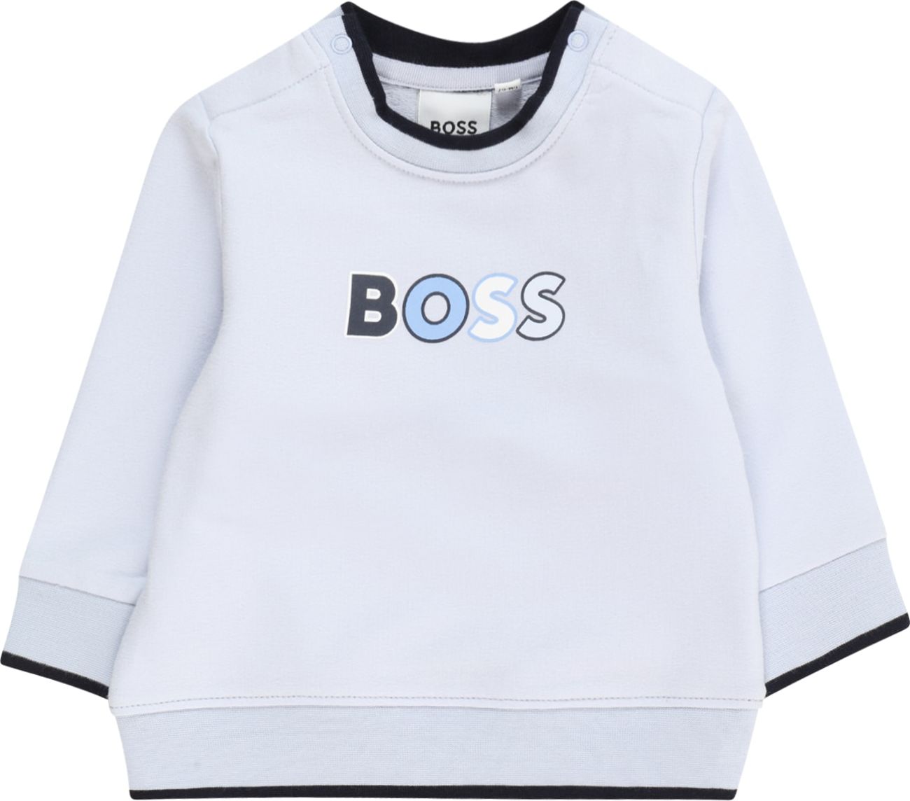 BOSS Kidswear Mikina námořnická modř / nebeská modř / černá / bílá