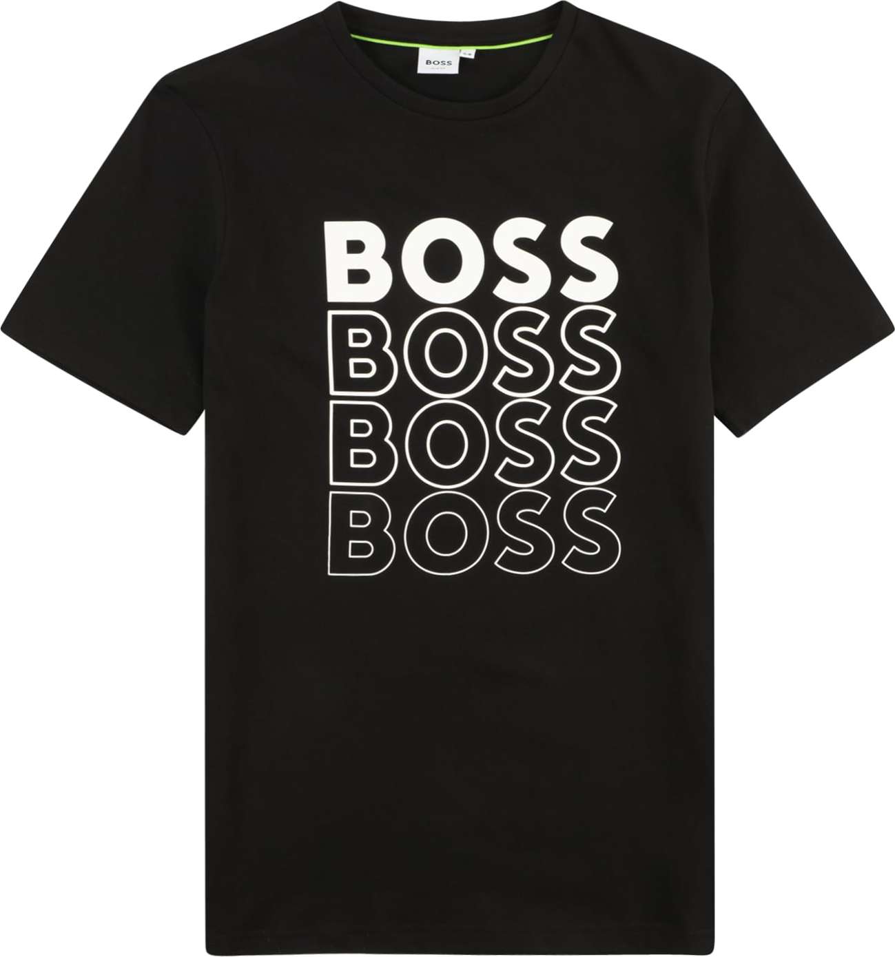 BOSS Kidswear Tričko černá / bílá