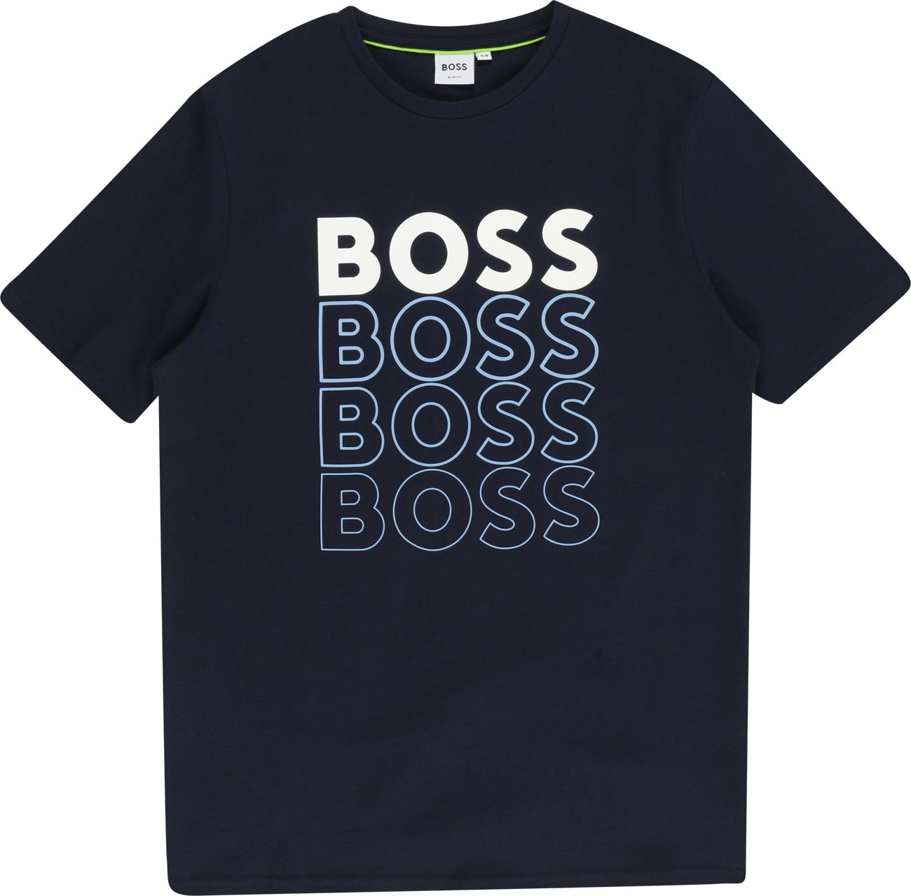 BOSS Kidswear Tričko marine modrá / světlemodrá / bílá