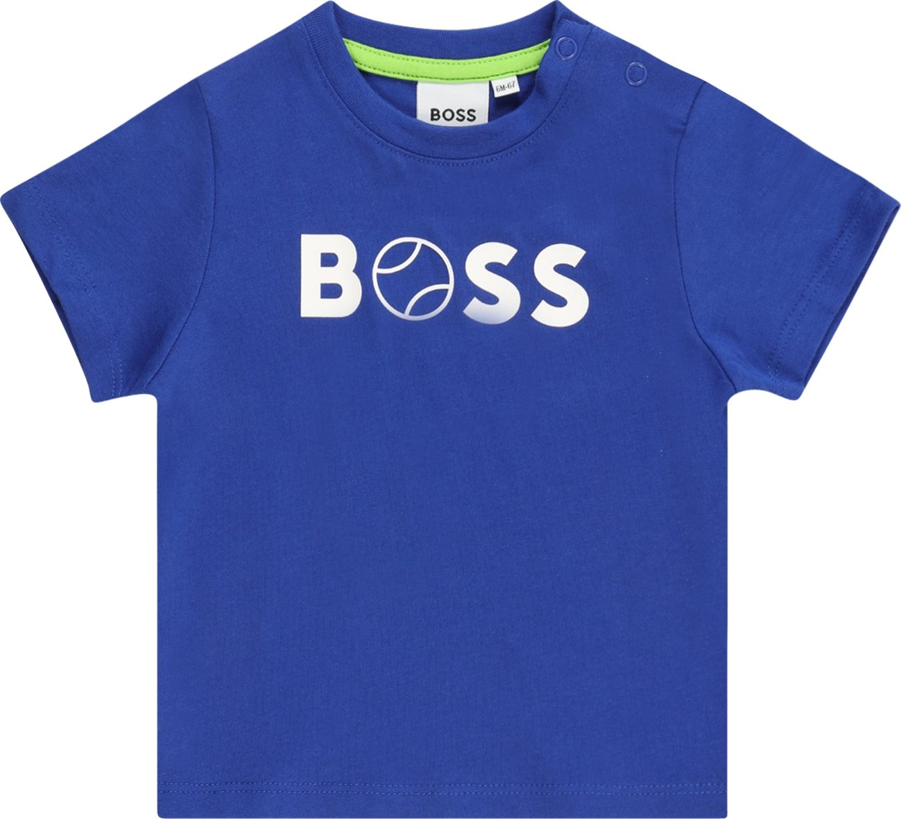 BOSS Kidswear Tričko modrá / bílá