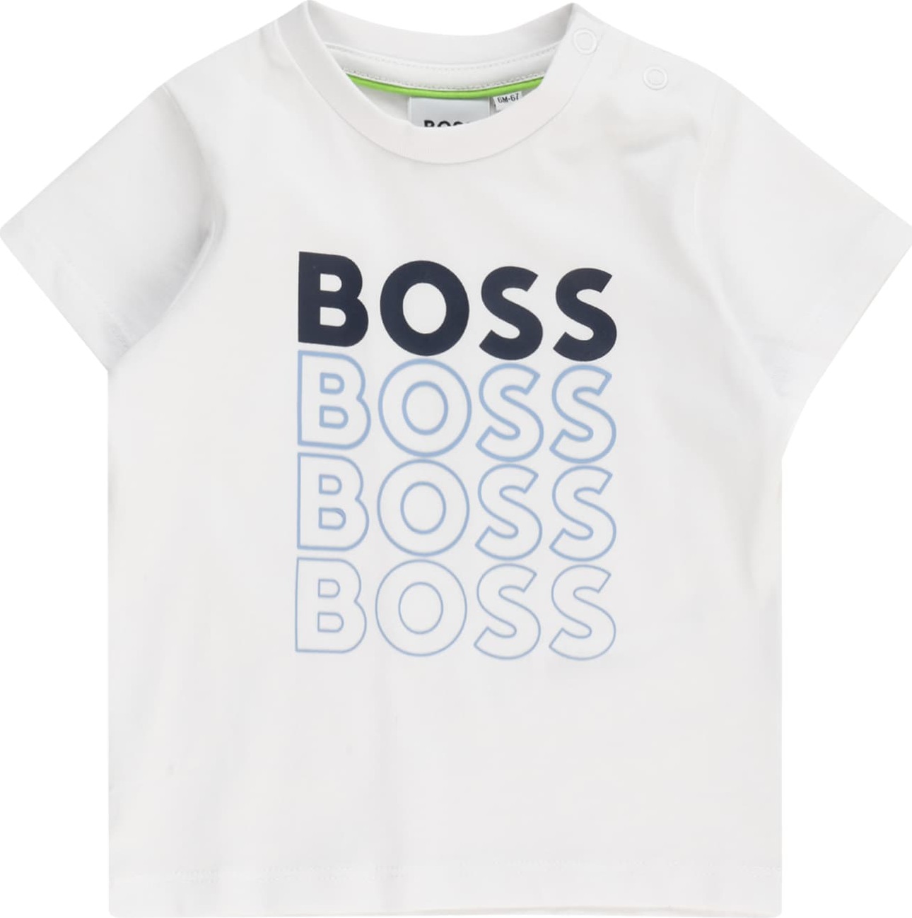 BOSS Kidswear Tričko modrá / námořnická modř / světlemodrá / bílá