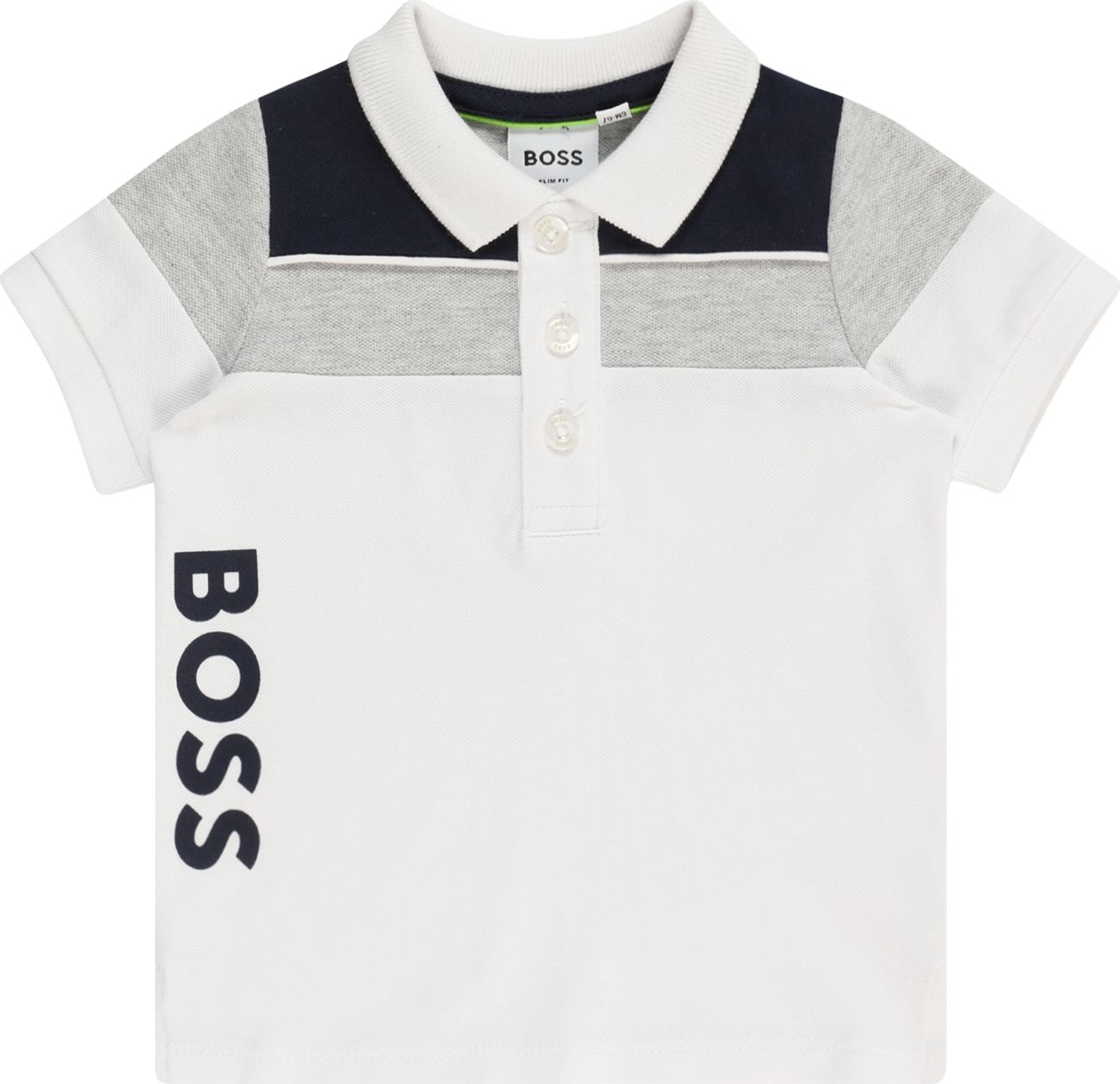 BOSS Kidswear Tričko noční modrá / šedý melír / bílá