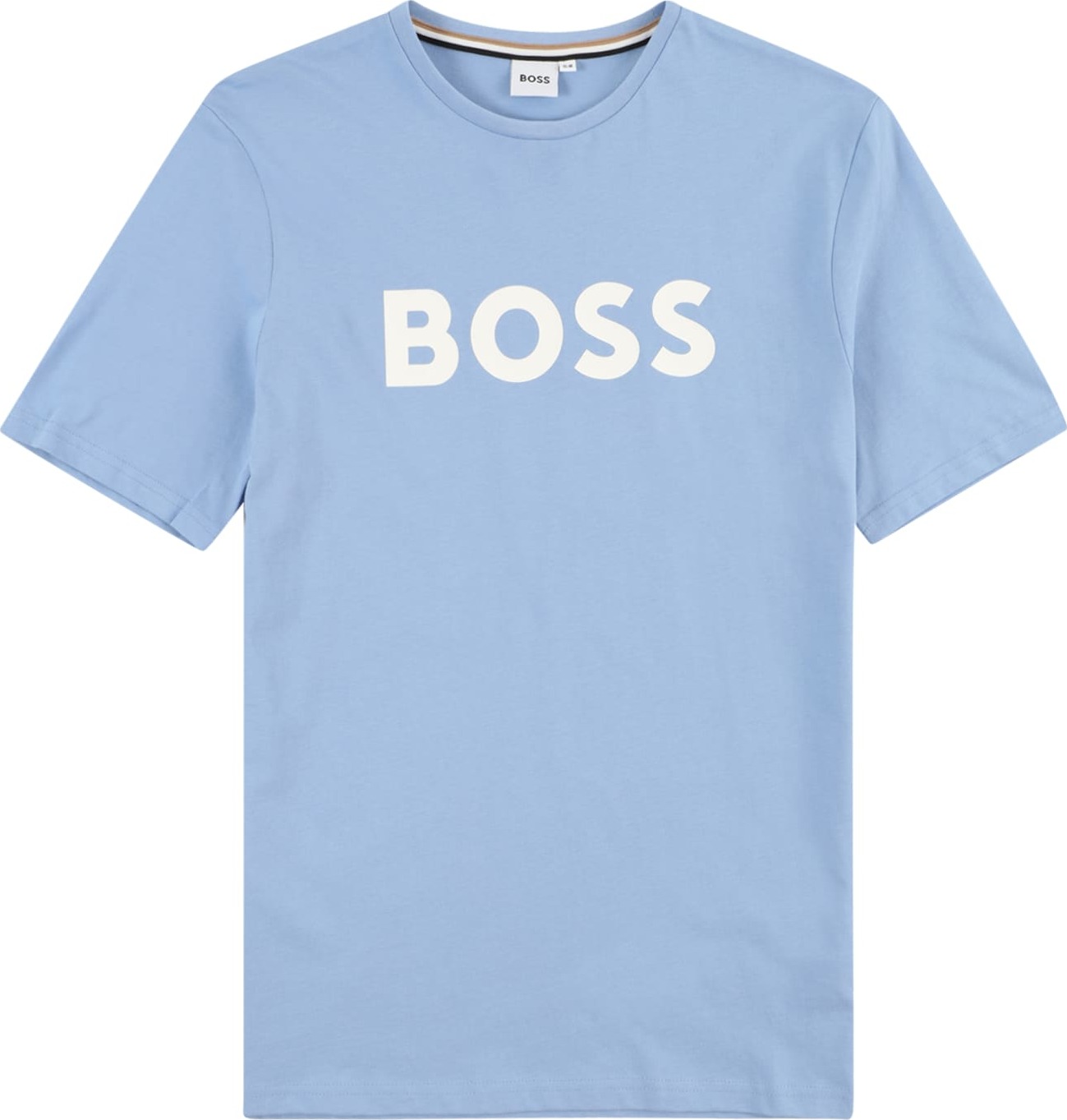 BOSS Kidswear Tričko světlemodrá / bílá