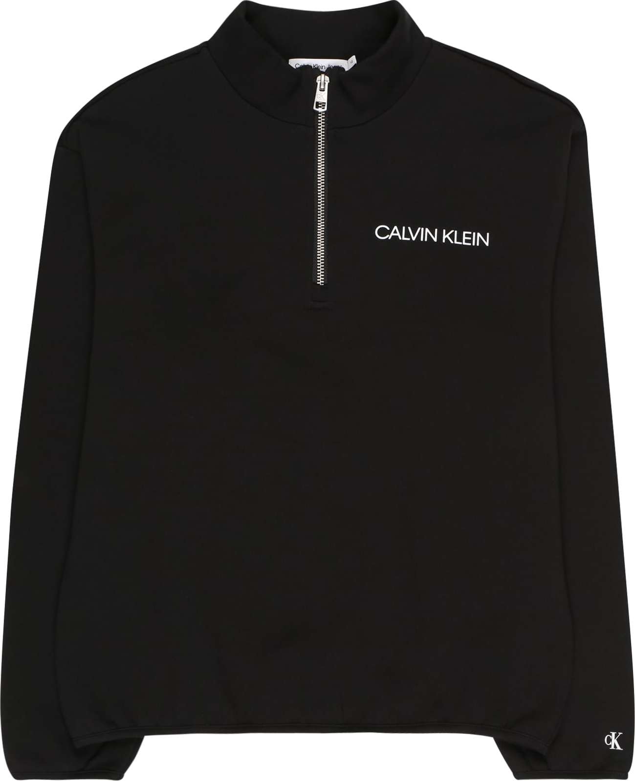 Calvin Klein Jeans Mikina černá / bílá