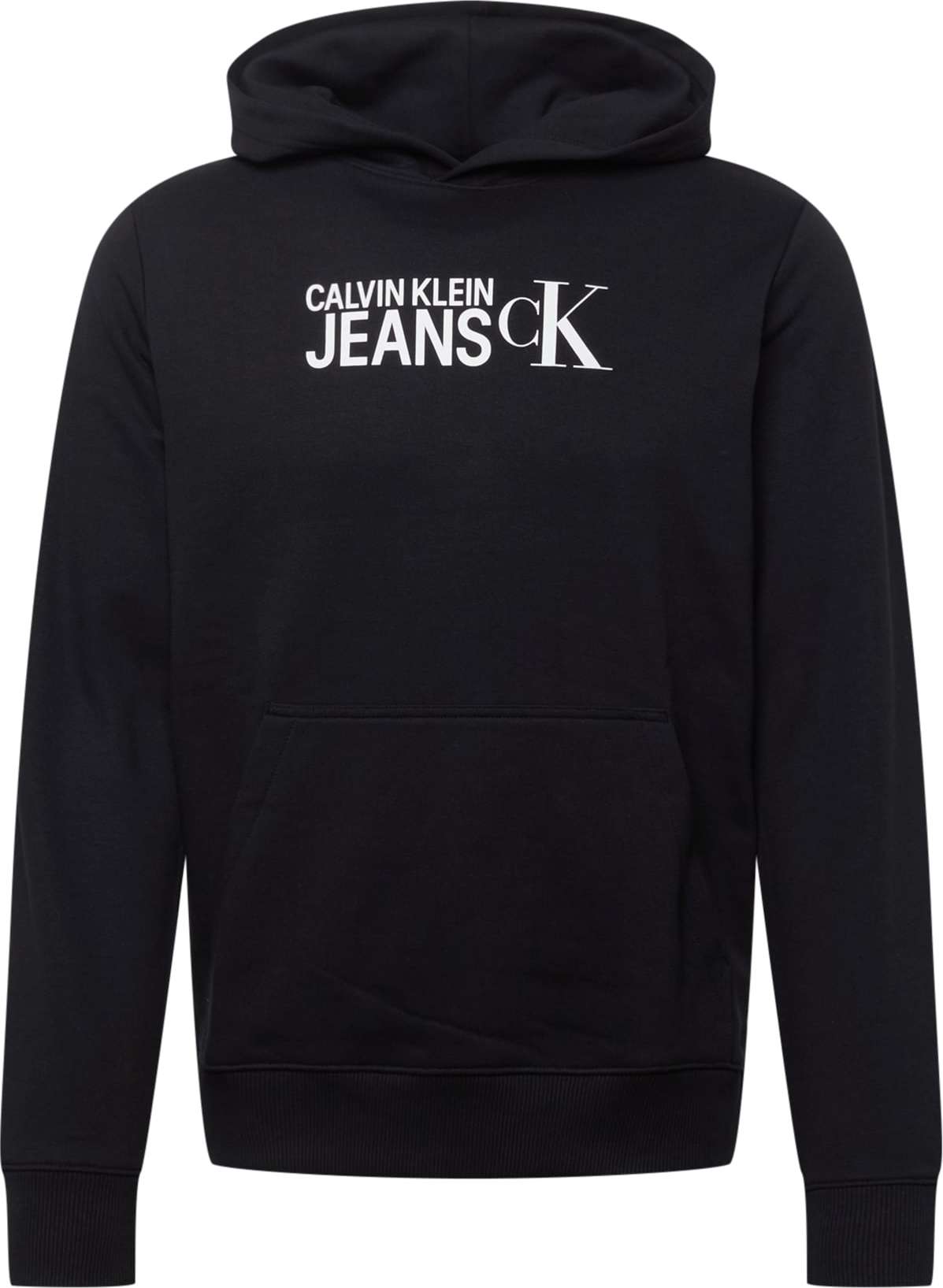 Calvin Klein Jeans Mikina černá / bílá