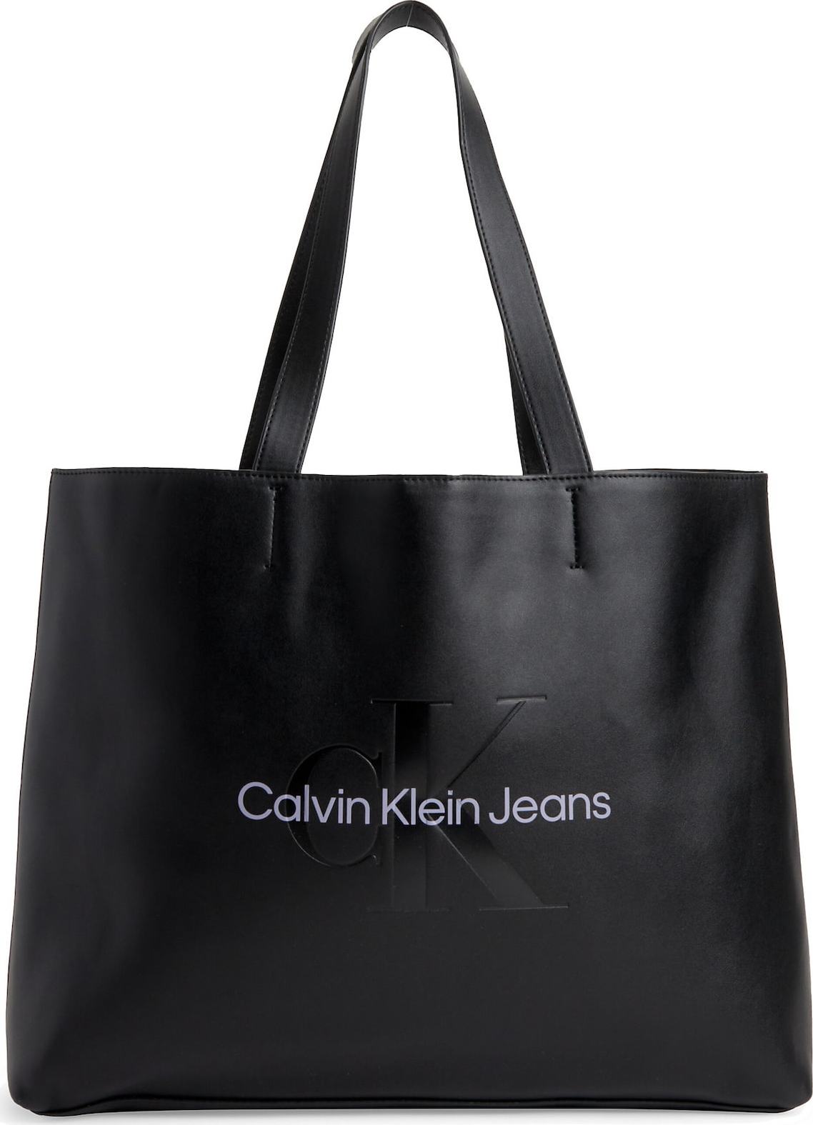 Calvin Klein Jeans Nákupní taška černá / bílá