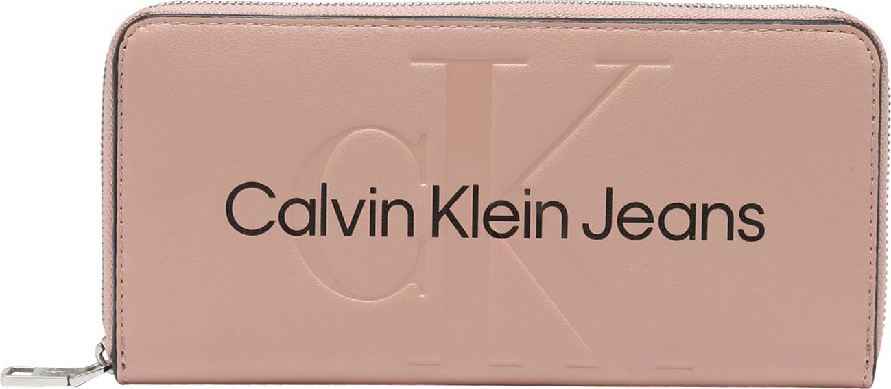 Calvin Klein Jeans Peněženka pudrová / černá