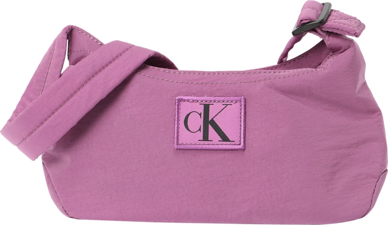 Calvin Klein Jeans Taška přes rameno orchidej / černá