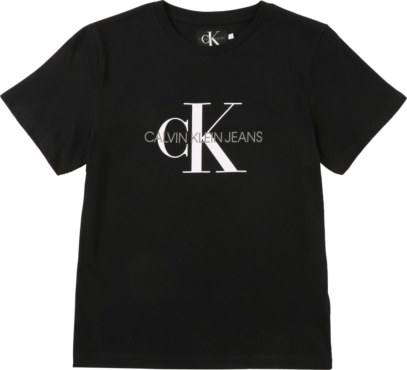 Calvin Klein Jeans Tričko černá / bílá