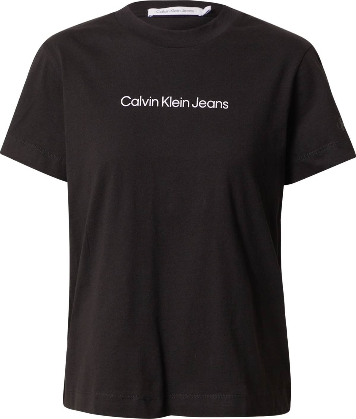 Calvin Klein Jeans Tričko černá / bílá