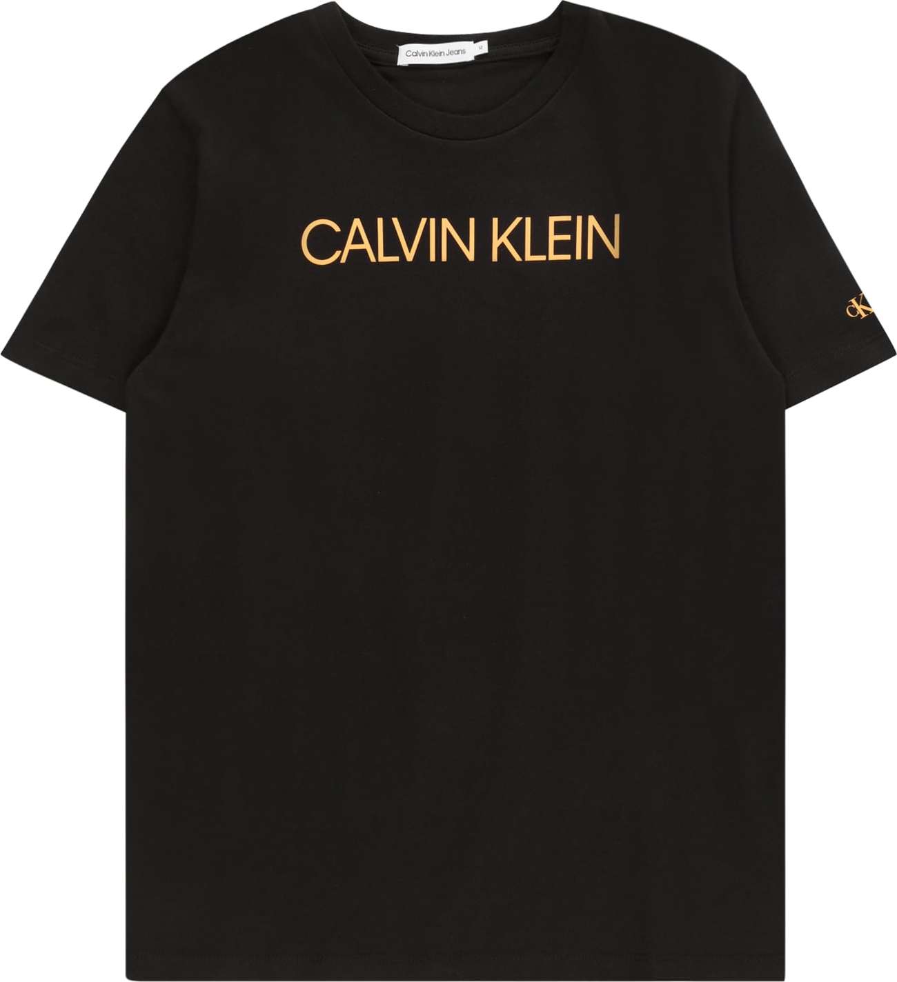 Calvin Klein Jeans Tričko oranžová / černá