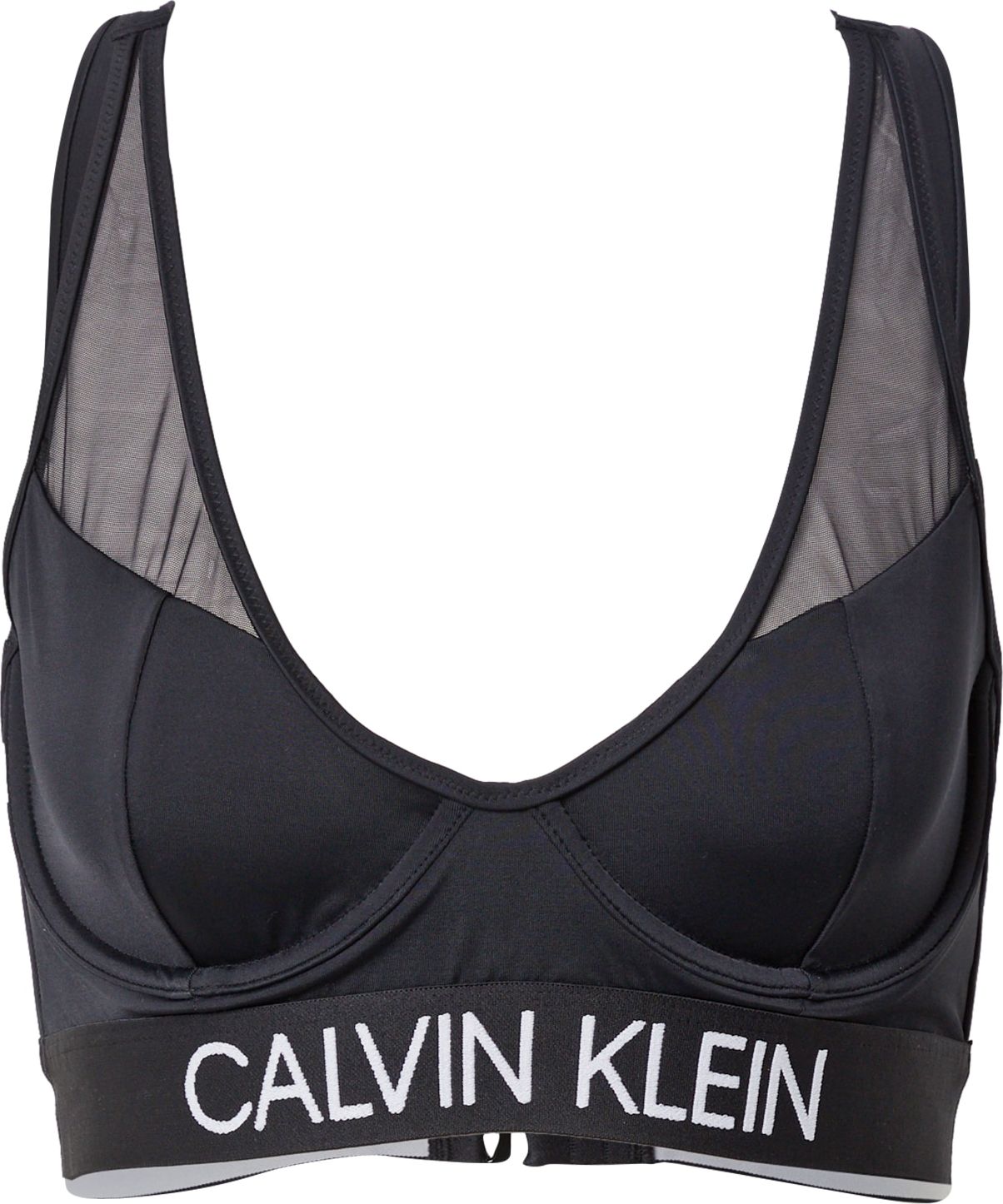 Calvin Klein Swimwear Horní díl plavek černá / bílá