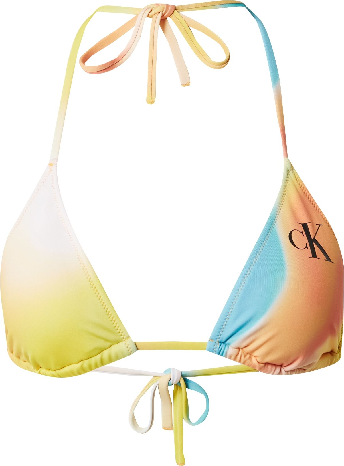 Calvin Klein Swimwear Horní díl plavek tyrkysová / žlutá / oranžová / černá