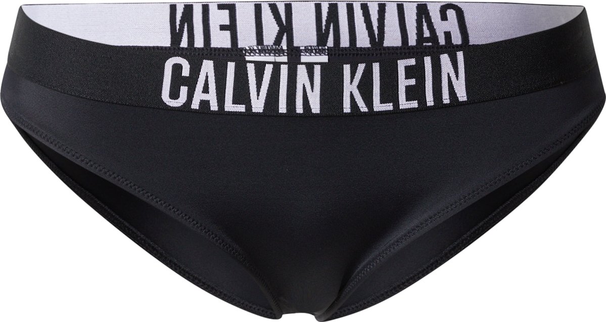 Calvin Klein Swimwear Spodní díl plavek černá / bílá