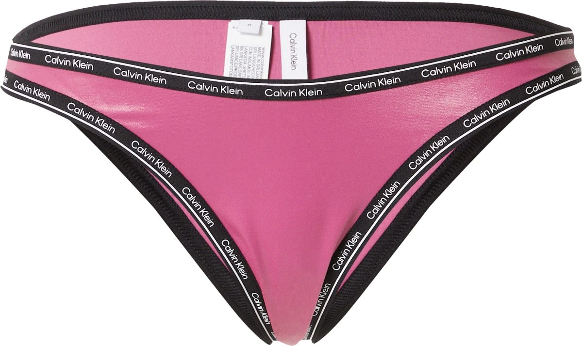 Calvin Klein Swimwear Spodní díl plavek fuchsiová / černá / bílá