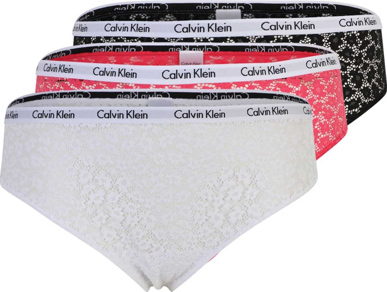 Calvin Klein Underwear Plus Kalhotky pink / černá / bílá