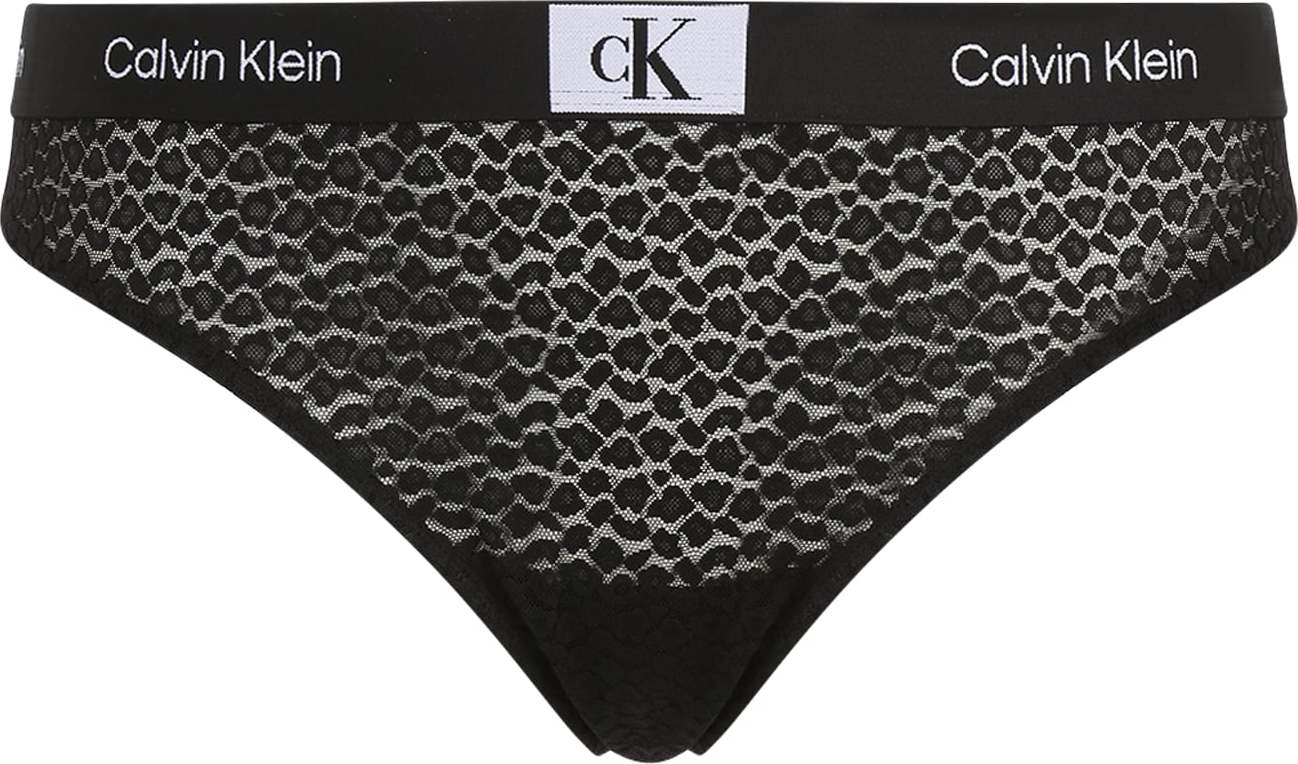 Calvin Klein Underwear Plus Tanga černá / bílá