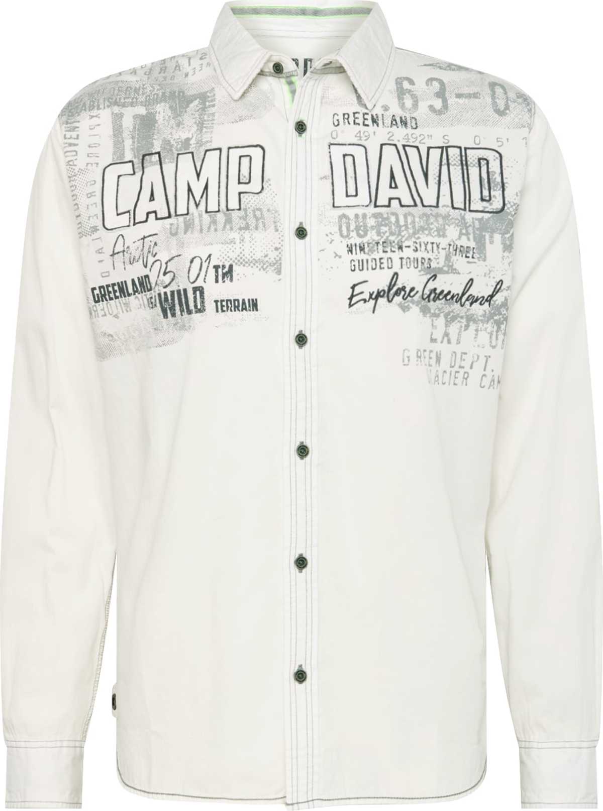 CAMP DAVID Košile černá / bílá