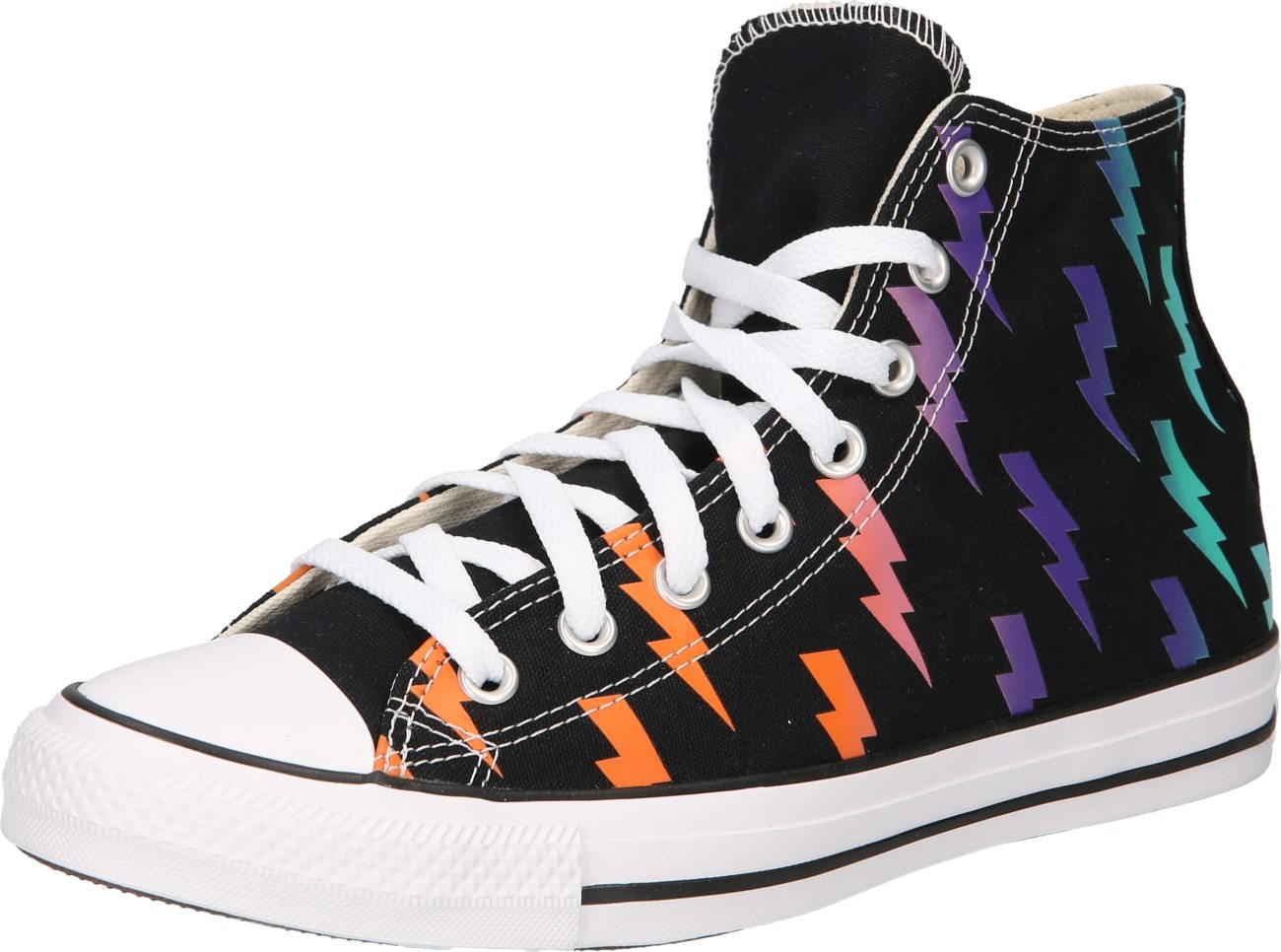 CONVERSE Kotníkové tenisky 'Chuck Taylor All Star' mátová / fialová / oranžová / černá