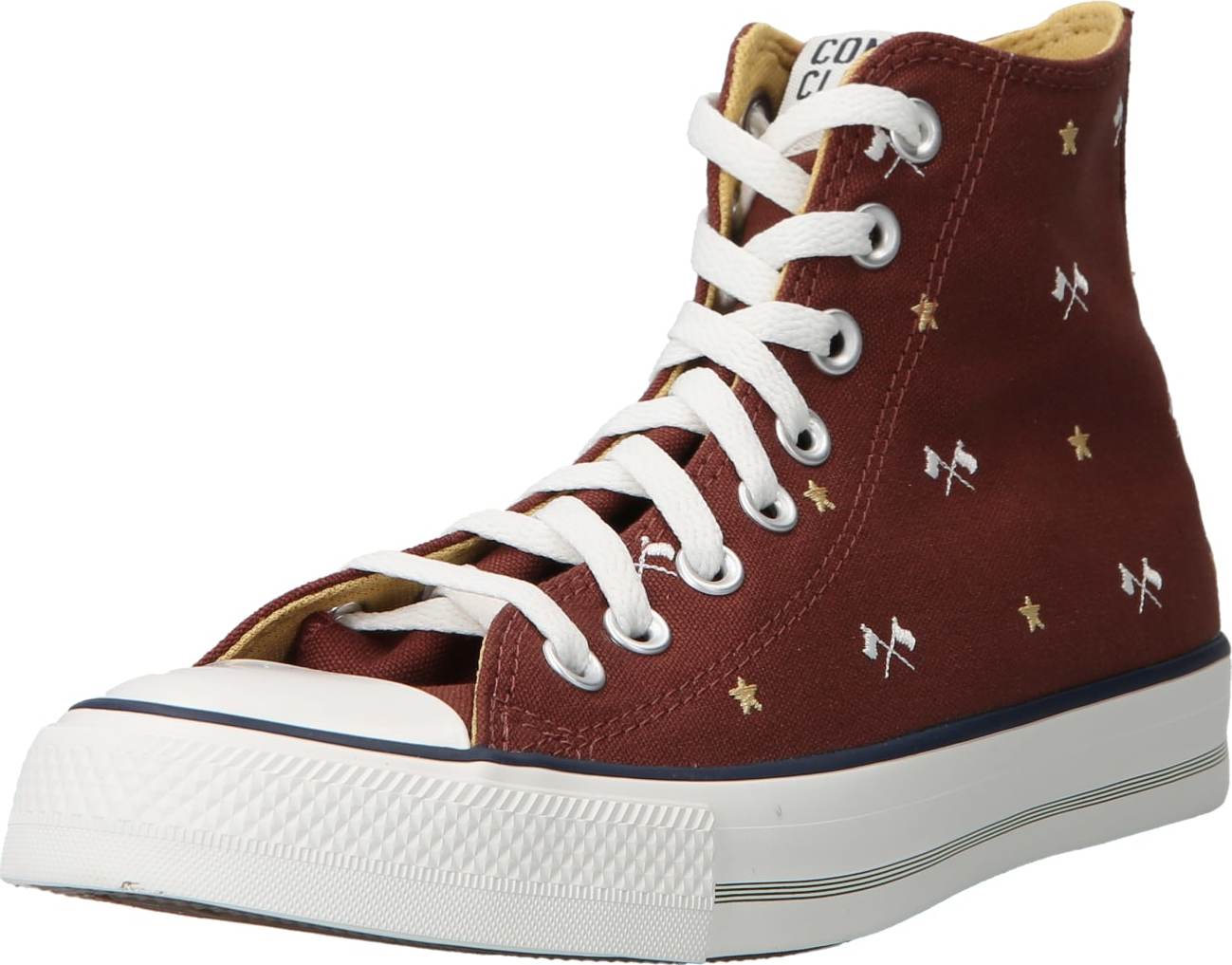 CONVERSE Kotníkové tenisky zlatá / rezavě červená / bílá