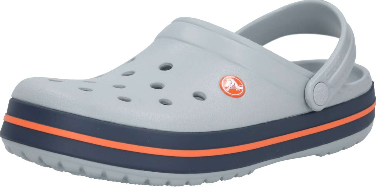 Crocs Pantofle 'Crocband' námořnická modř / světle šedá / oranžová