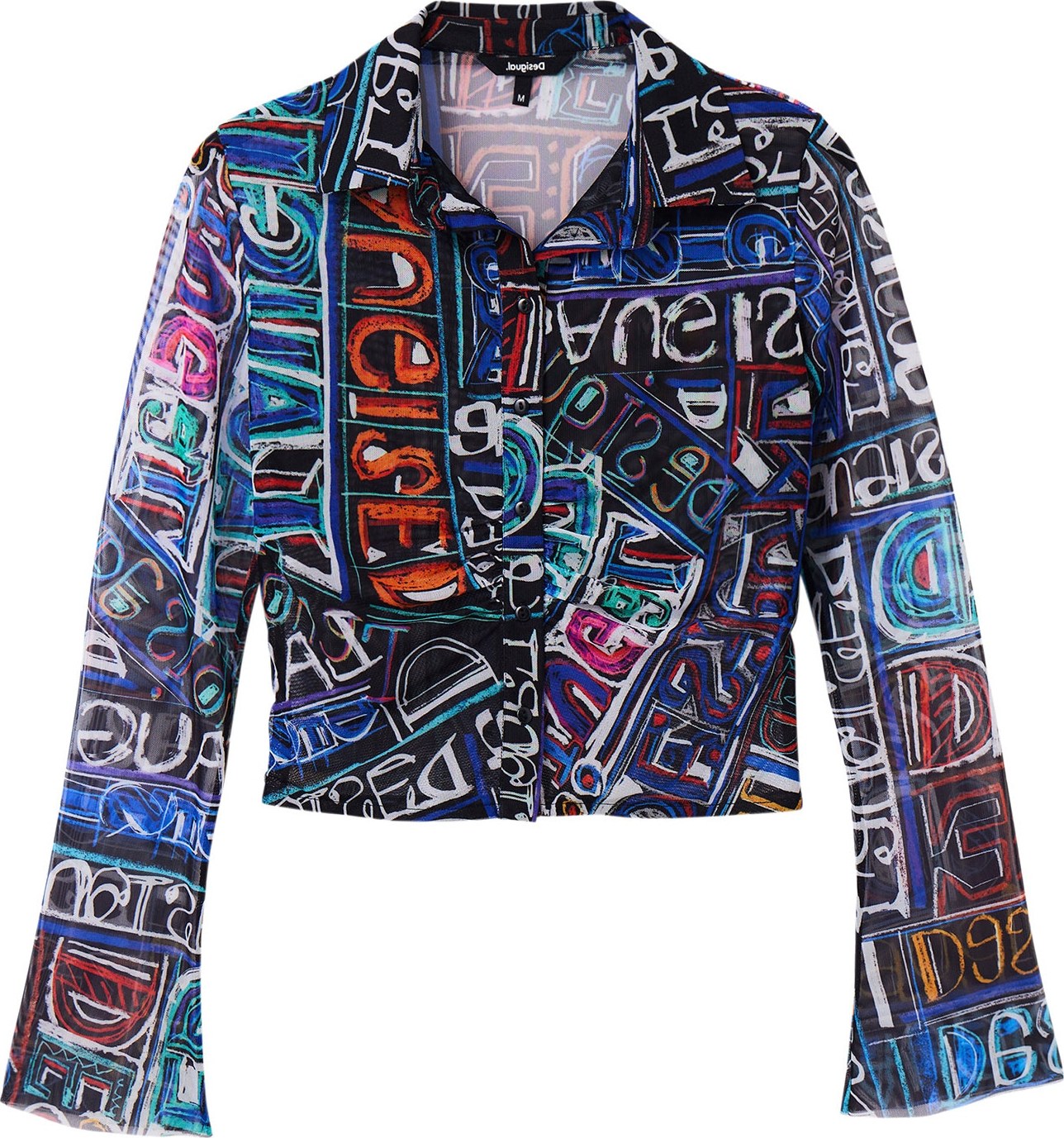 Desigual Tričko 'LETTERING' mix barev