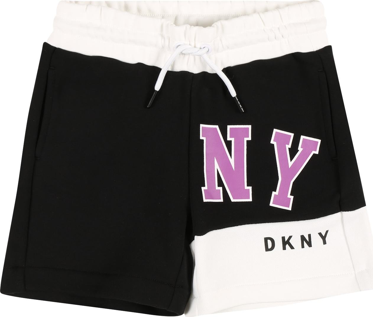 DKNY Kalhoty světle fialová / černá / bílá