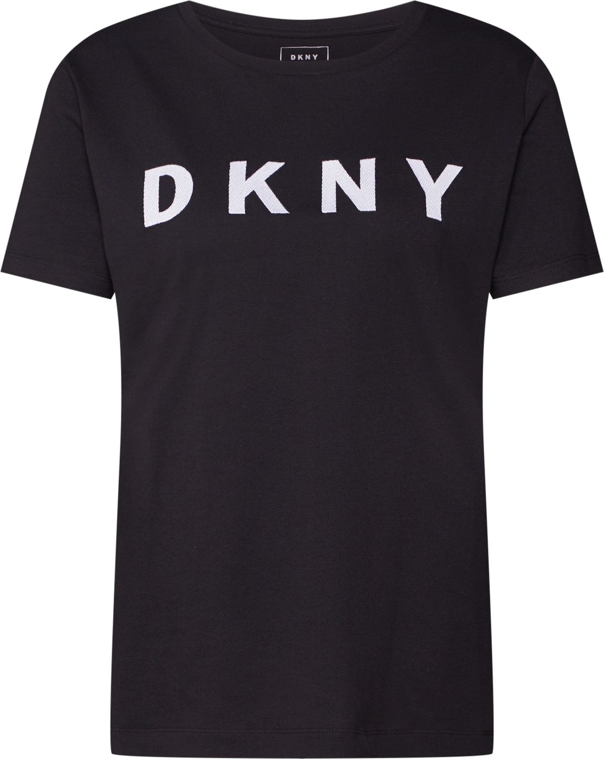 DKNY Tričko 'FOUNDATION' černá / bílá