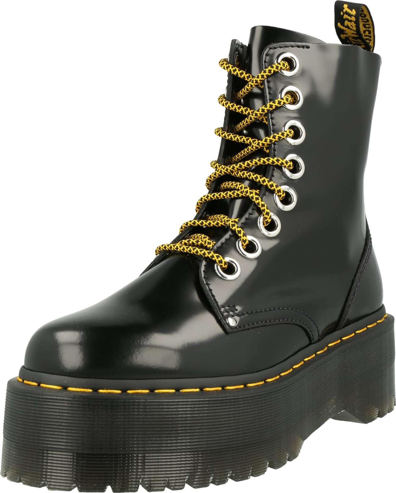 Dr. Martens Šněrovací kozačky 'Max' tmavě žlutá / černá