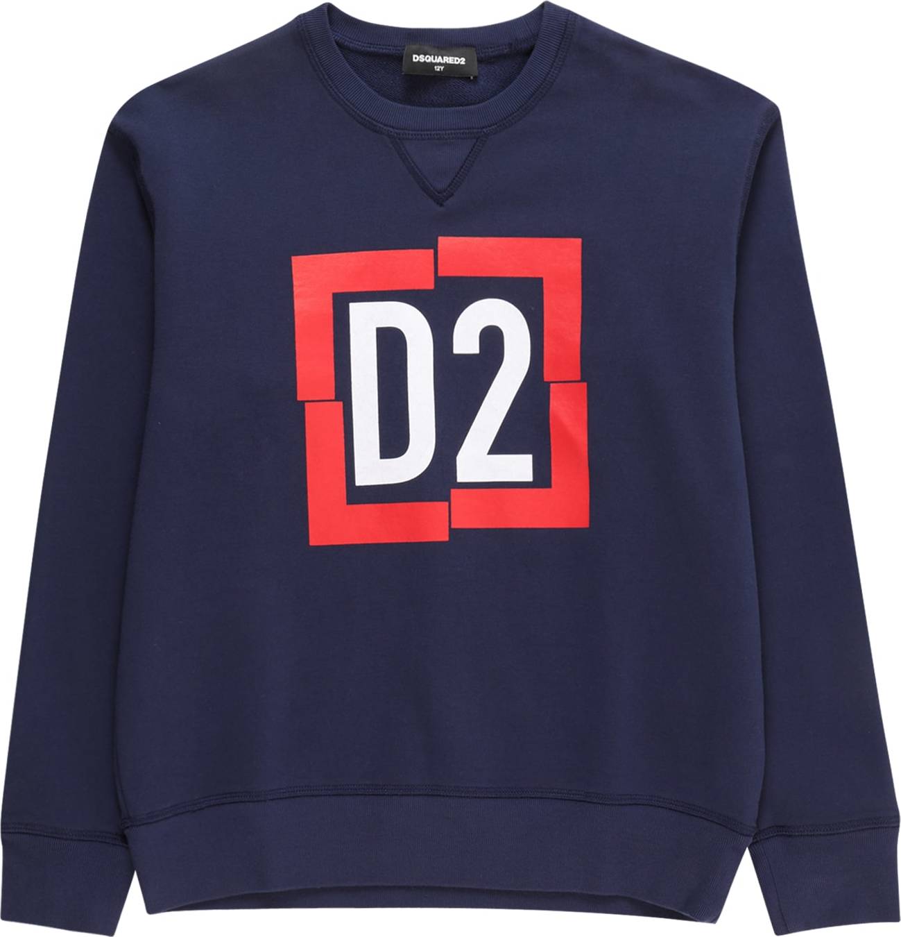 DSQUARED2 Mikina tmavě modrá / světle červená / bílá