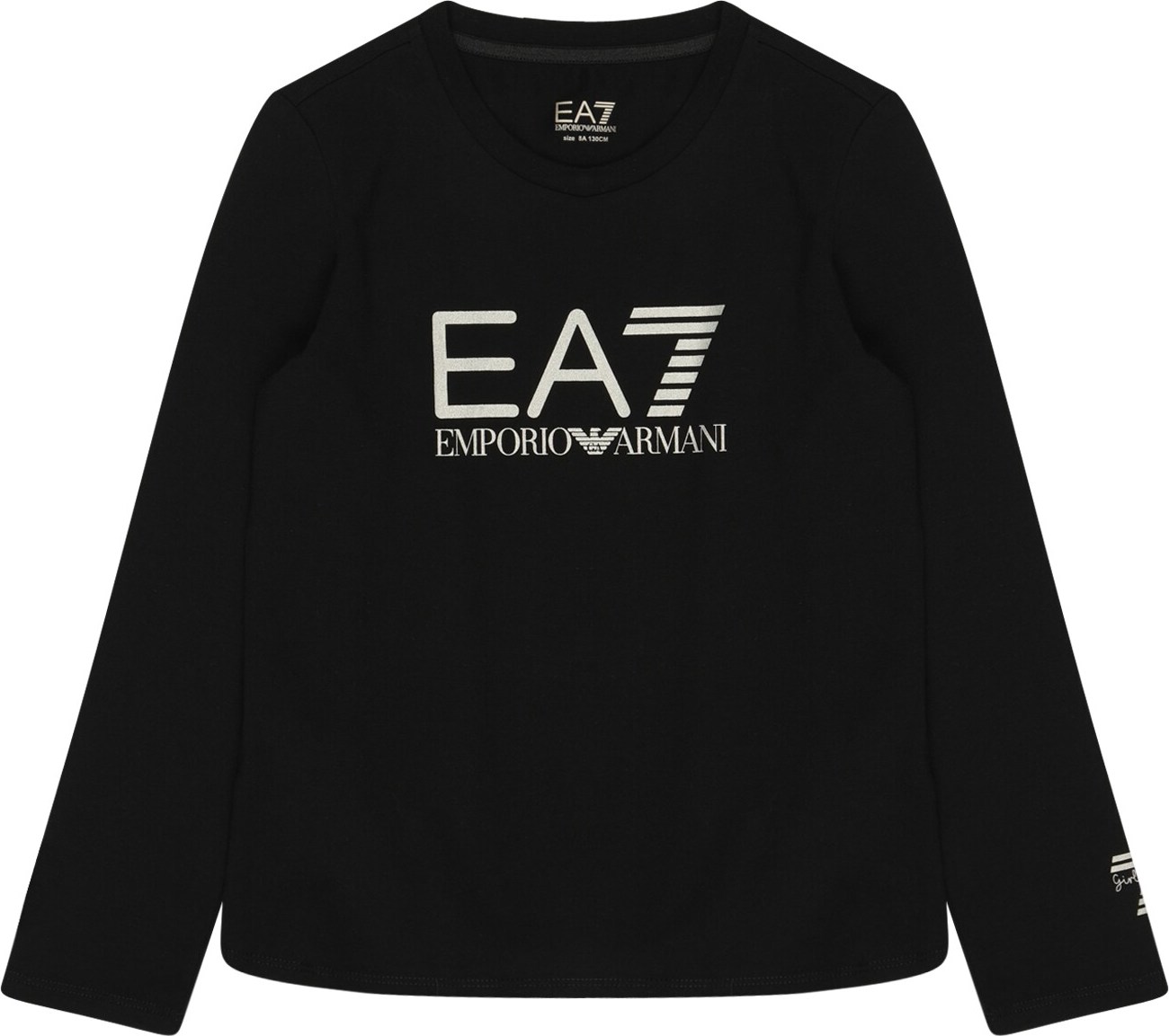 EA7 Emporio Armani Tričko černá / bílá