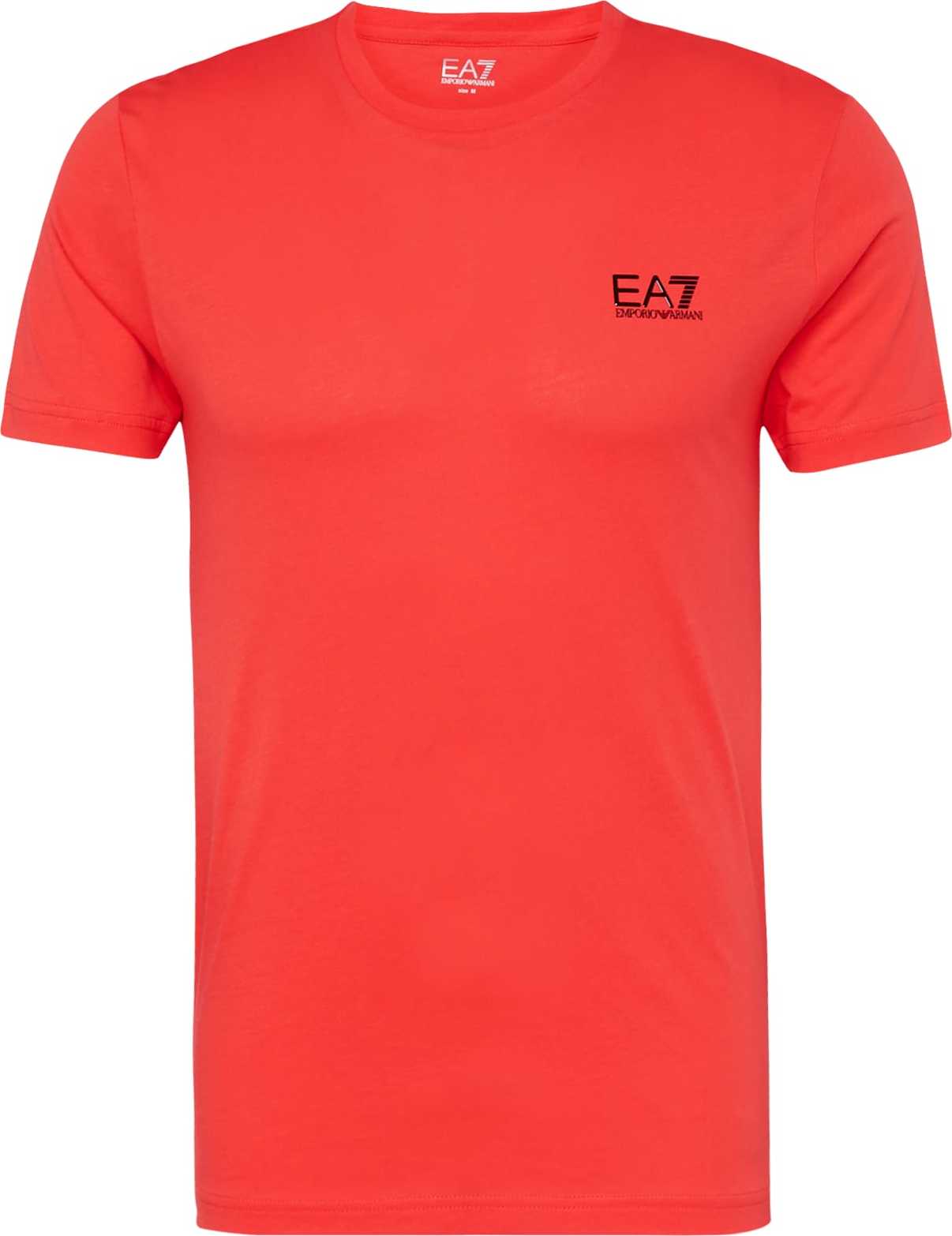 EA7 Emporio Armani Tričko červená / černá