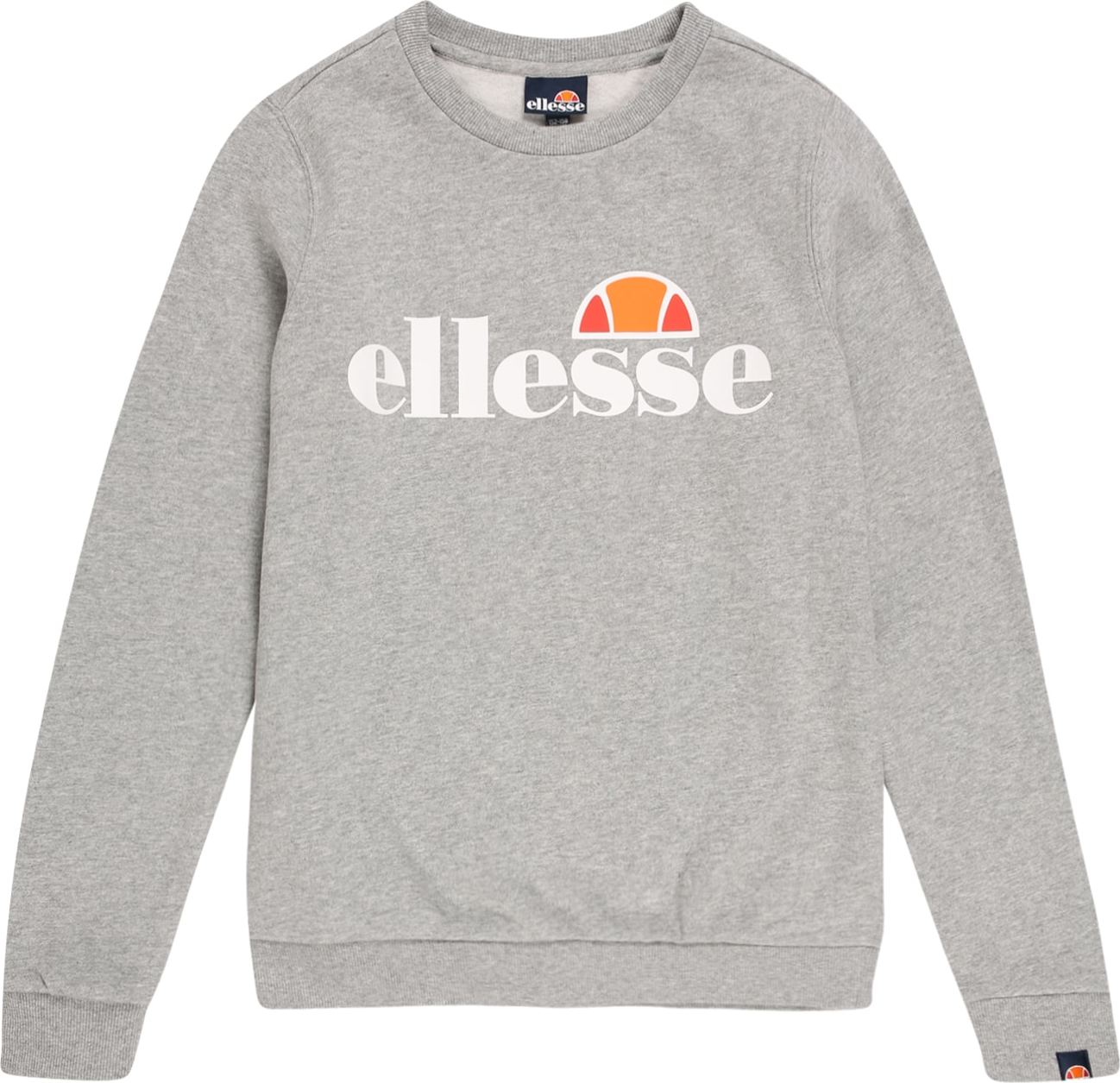 ELLESSE Mikina 'Suprios' šedý melír / oranžová / červená / bílá