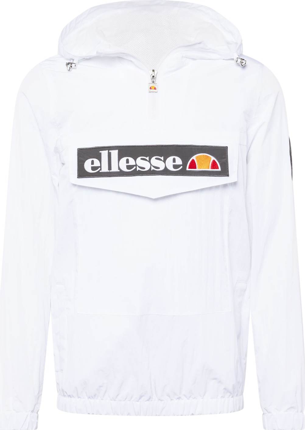 ELLESSE Přechodná bunda 'Zavelo' tmavě šedá / oranžová / červená / offwhite