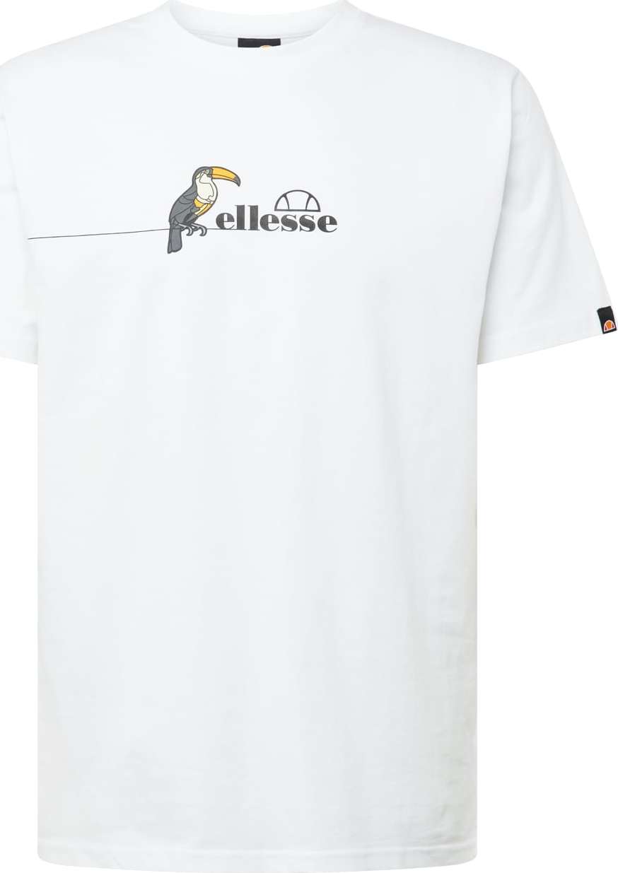 ELLESSE Tričko 'Alberio' grafitová / oranžová / červená / bílá