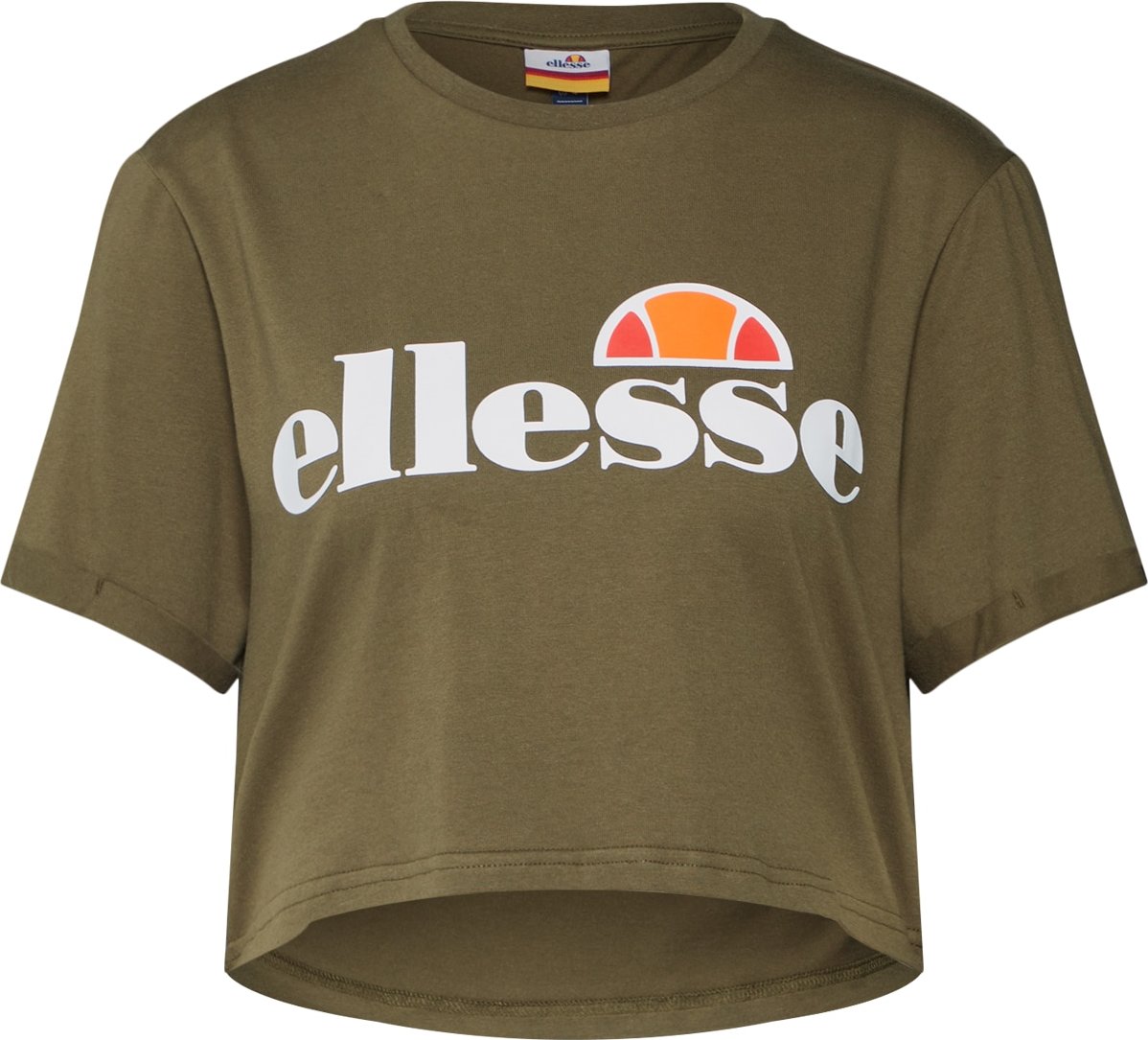 ELLESSE Tričko 'Alberta' khaki / oranžová / červená / bílá