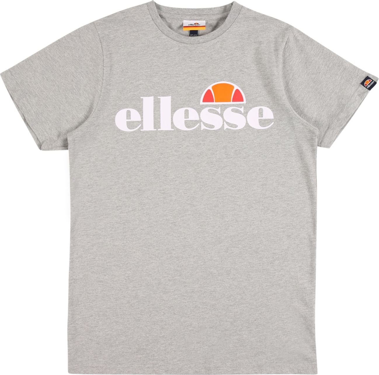 ELLESSE Tričko 'JENA' šedý melír / oranžová / brusinková / bílá