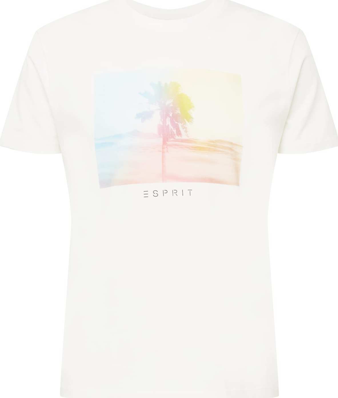 ESPRIT Tričko světlemodrá / oranžová / offwhite