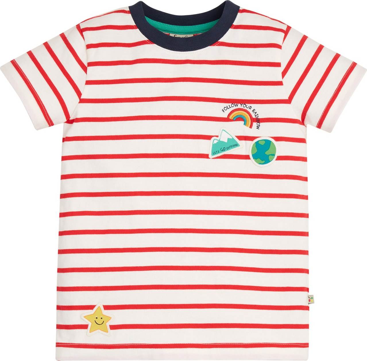 Frugi Tričko 'Ollie' mix barev / červená