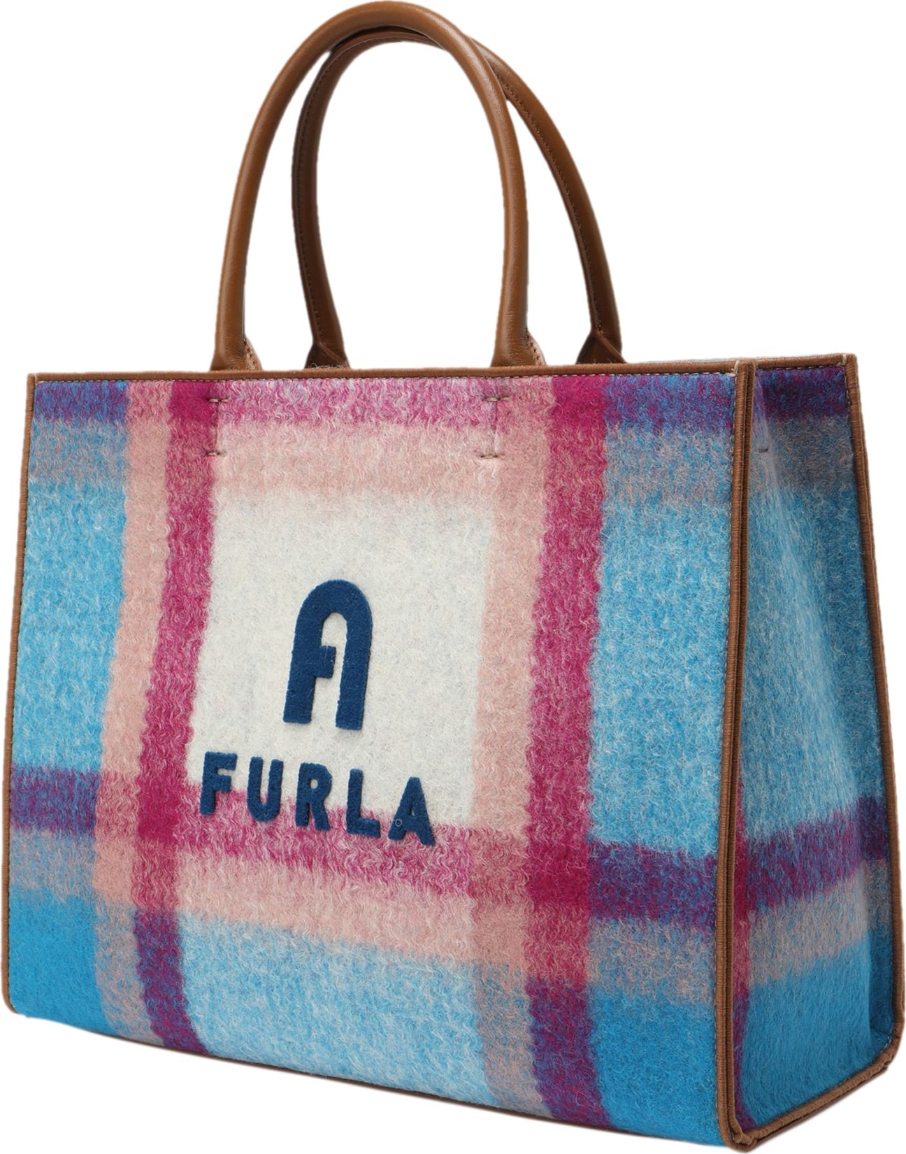 FURLA Nákupní taška 'OPPORTUNITY' krémová / námořnická modř / tyrkysová / pink