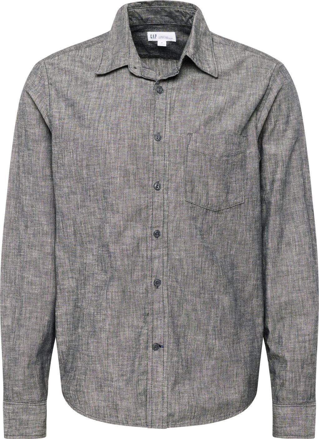 GAP Košile 'CHAMBRAY' černý melír