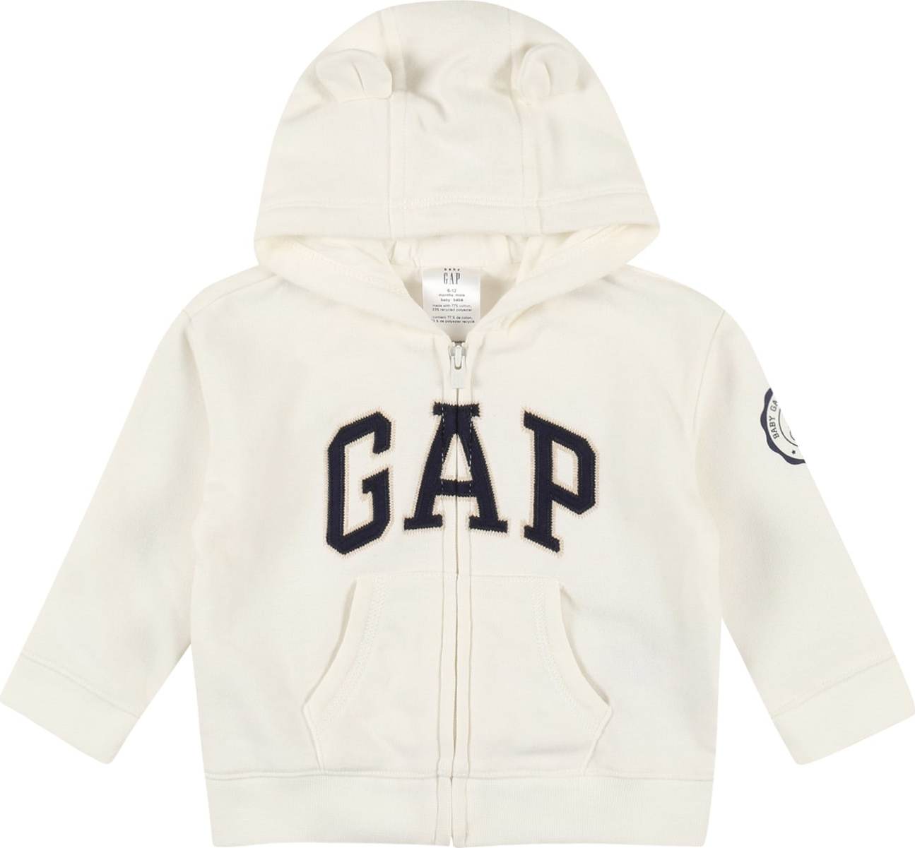 GAP Mikina černá / offwhite