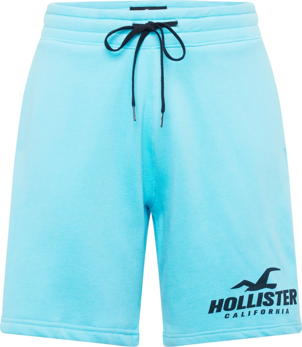 HOLLISTER Kalhoty světlemodrá / černá