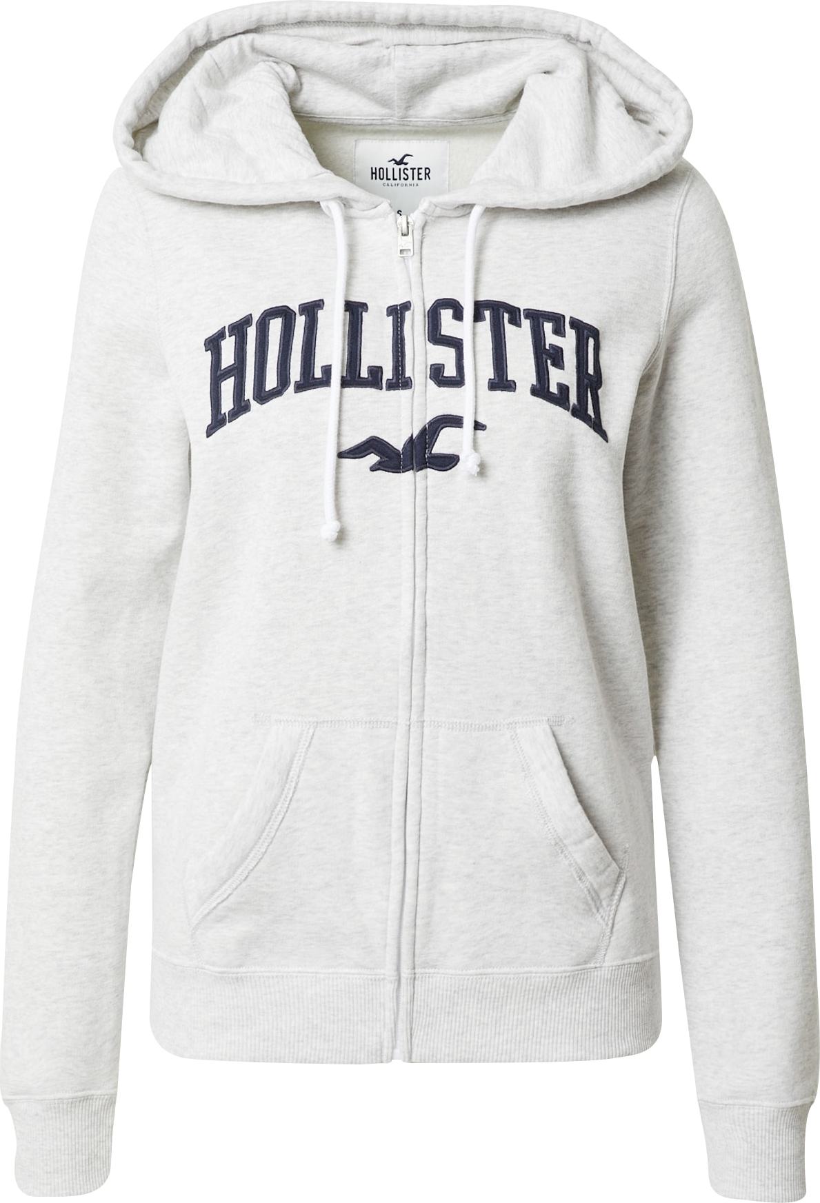 HOLLISTER Mikina noční modrá / světle šedá