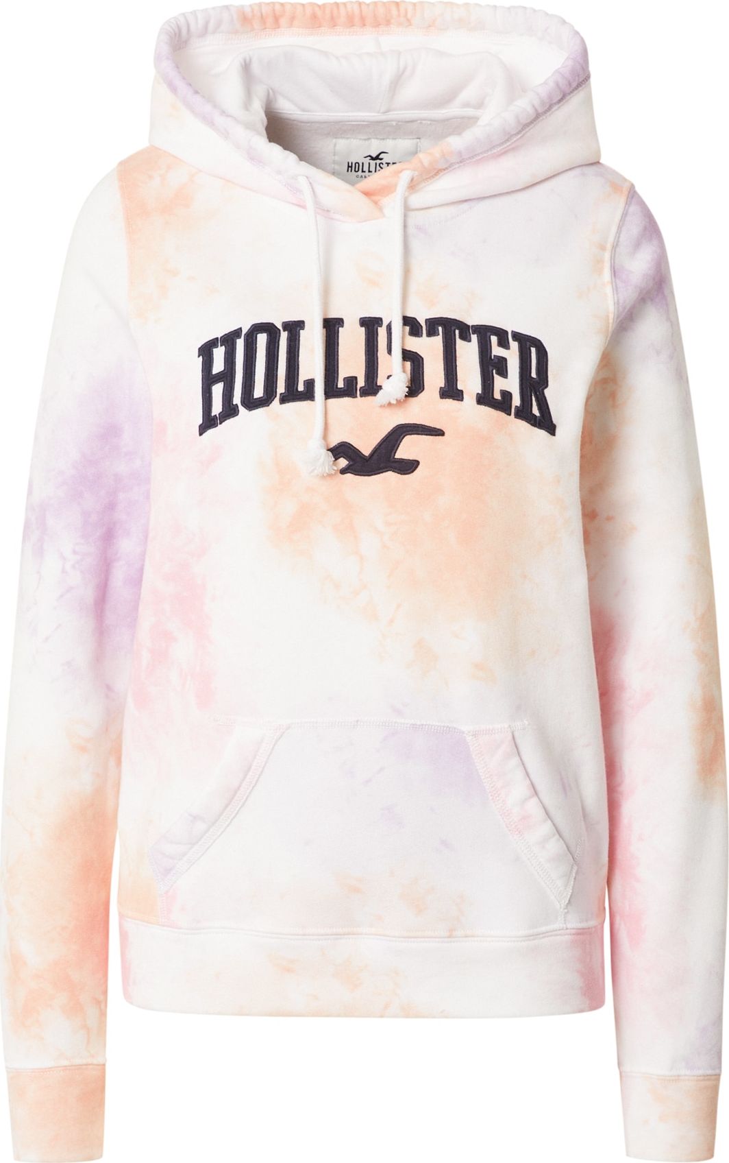 HOLLISTER Mikina pastelová fialová / pastelově oranžová / pastelově růžová / černá / offwhite