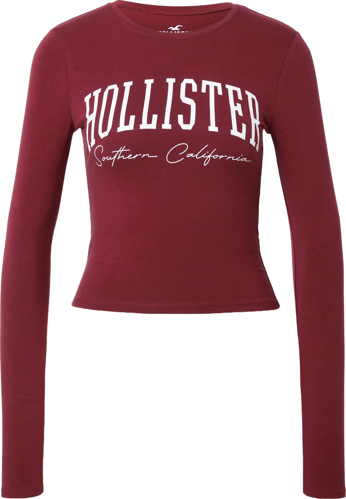 HOLLISTER Tričko malinová / bílá